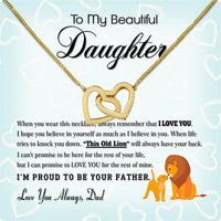 Thumbnail for To My Daughter Necklace From Dad With Heartfelt Message Card, Jewelry For Daughter, Daughter Gift From Dad On Birthday, Wedding, Christmas, Graduation