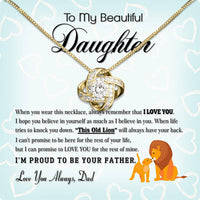 Thumbnail for To My Daughter Necklace From Dad With Heartfelt Message Card, Jewelry For Daughter, Daughter Gift From Dad On Birthday, Wedding, Christmas, Graduation