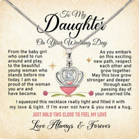 Thumbnail for Daughter On Your Wedding With Personalized Message Card Necklace