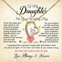 Thumbnail for Daughter On Your Wedding With Personalized Message Card Necklace