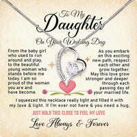 Thumbnail for Daughter On Your Wedding With Personalized Message Card Necklace