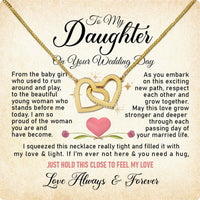 Thumbnail for Daughter On Your Wedding With Personalized Message Card Necklace