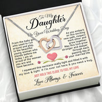 Thumbnail for Daughter On Your Wedding With Personalized Message Card Necklace