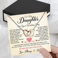 Thumbnail for Daughter On Your Wedding With Personalized Message Card Necklace