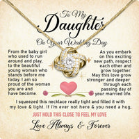 Thumbnail for Daughter On Your Wedding With Personalized Message Card Necklace