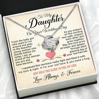 Thumbnail for Daughter On Your Wedding With Personalized Message Card Necklace