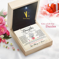 Thumbnail for Daughter On Your Wedding With Personalized Message Card Necklace