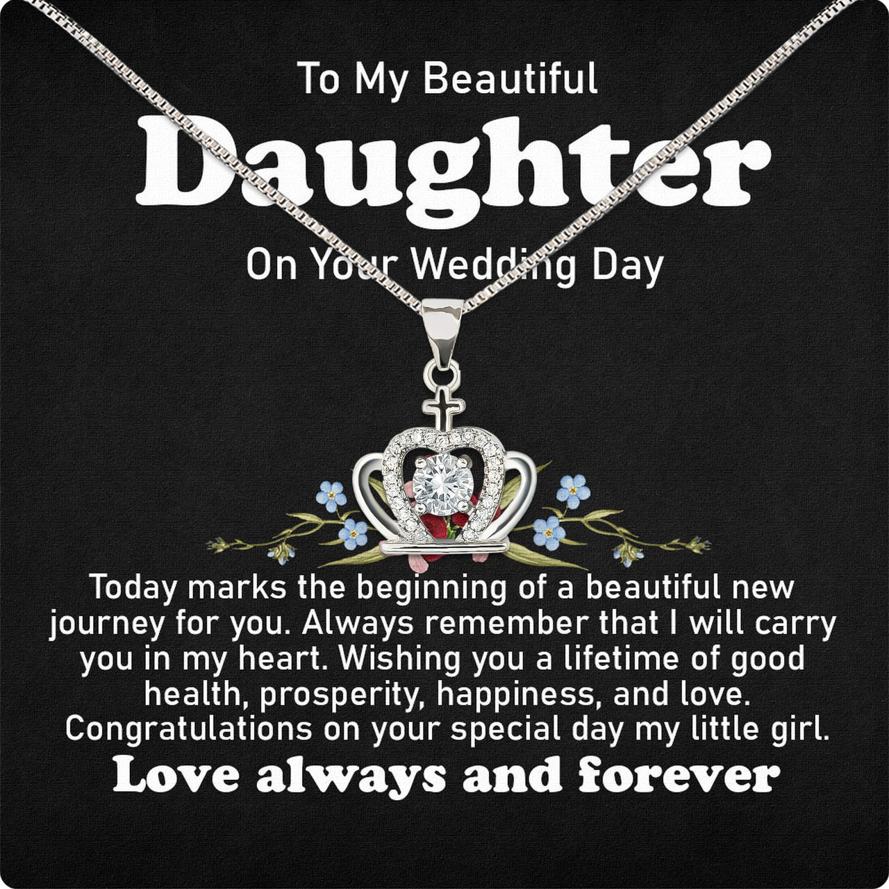 Necklace Gift For Daughter On Your Wedding