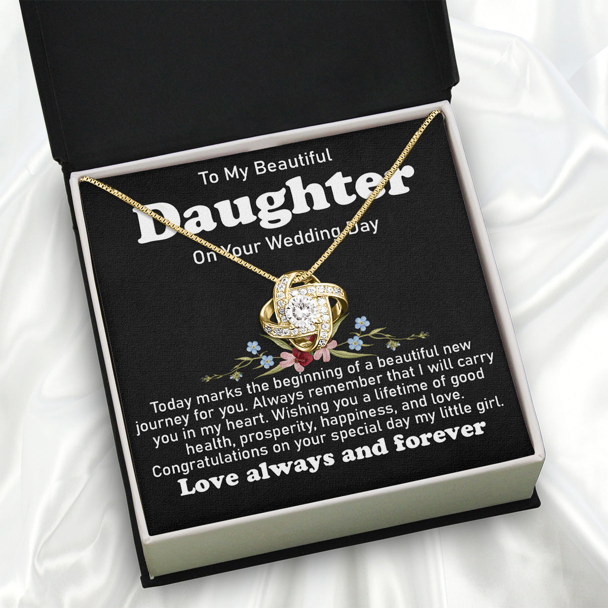 Necklace Gift For Daughter On Your Wedding