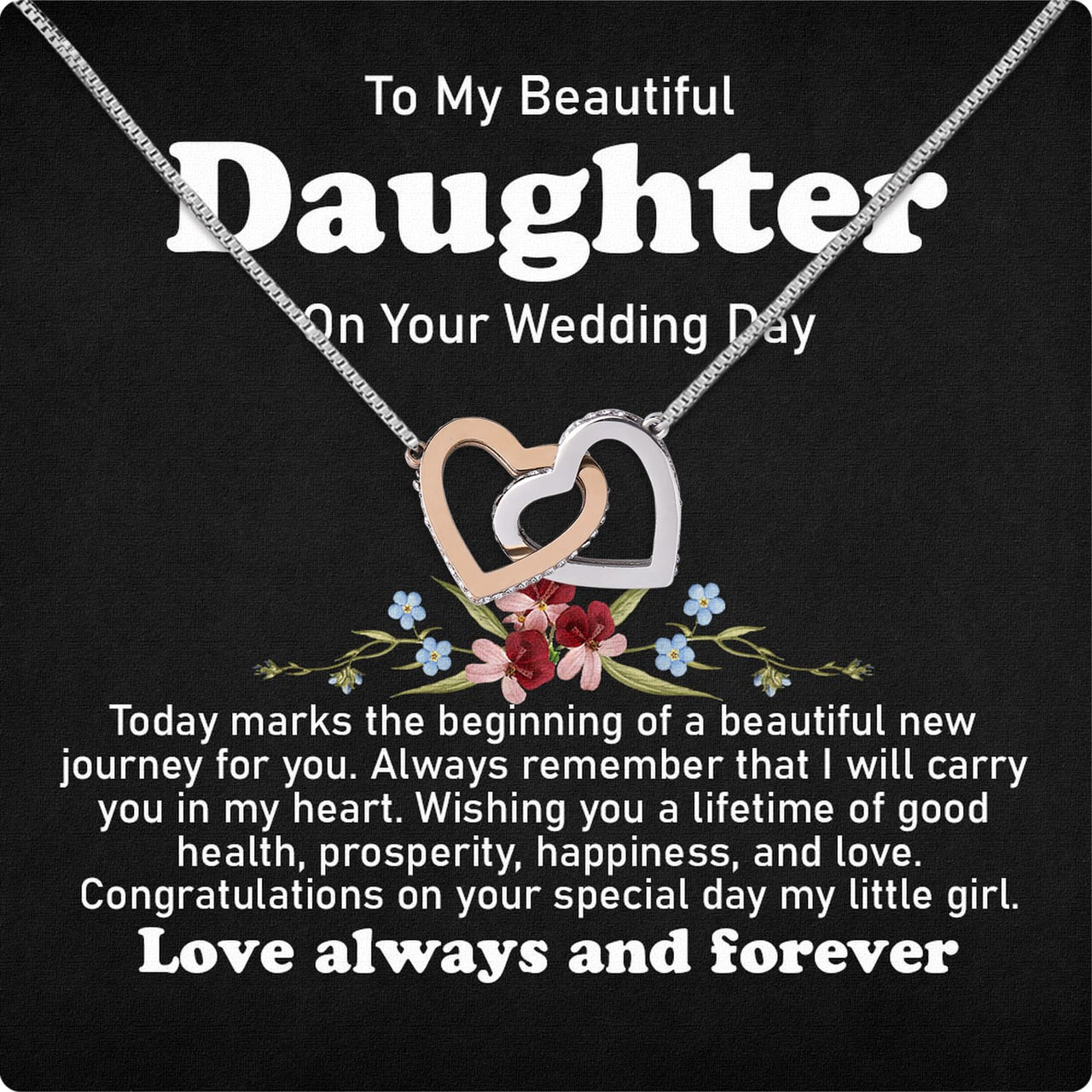 Necklace Gift For Daughter On Your Wedding