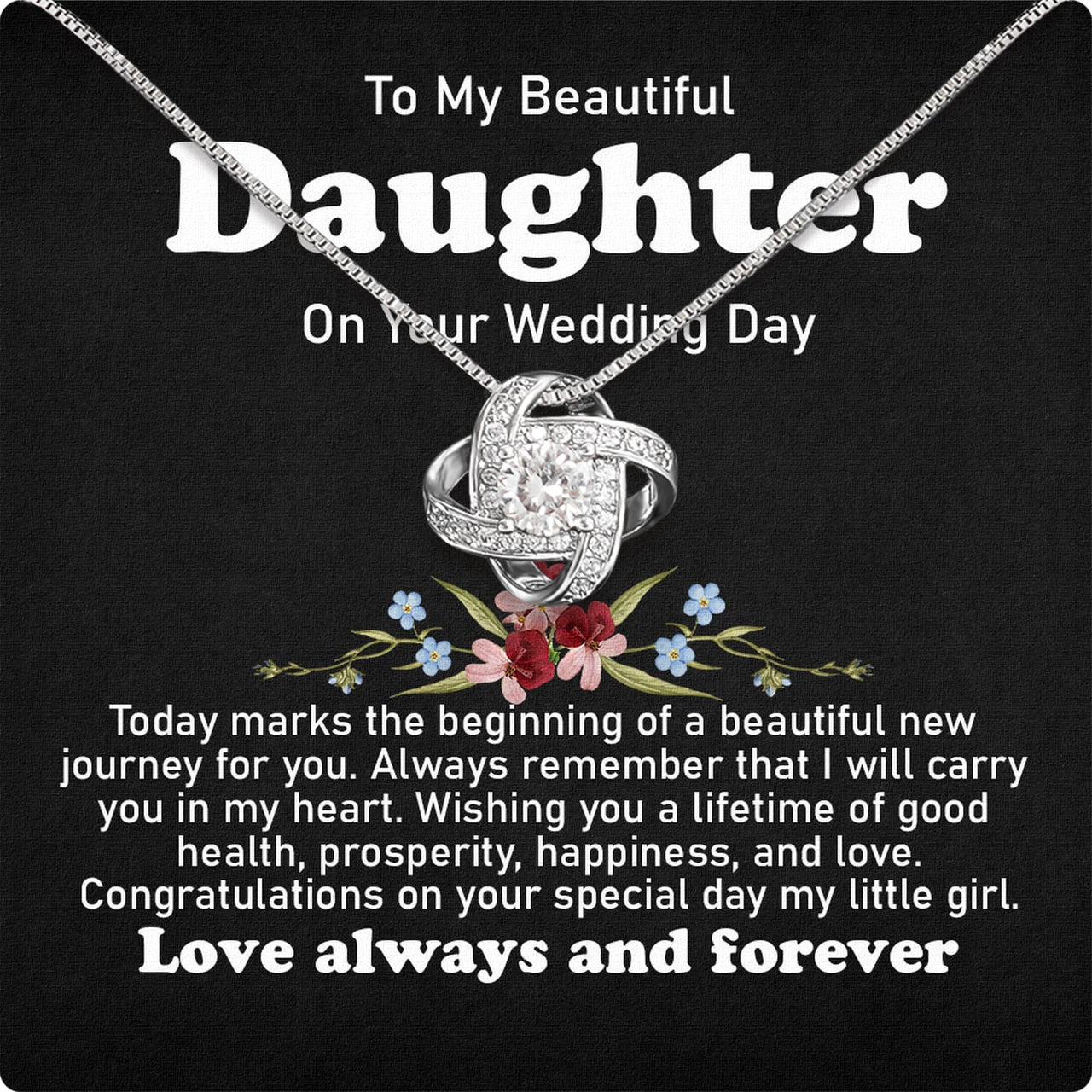 Necklace Gift For Daughter On Your Wedding