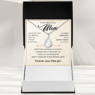 Sparkling Pearl Pendant Necklace for Mom - A Daughter's Timeless Love in Every Shine - Forever Your Little Girl