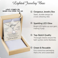 Sparkling Pearl Pendant Necklace for Mom - A Daughter's Timeless Love in Every Shine - Forever Your Little Girl