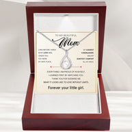 Sparkling Pearl Pendant Necklace for Mom - A Daughter's Timeless Love in Every Shine - Forever Your Little Girl