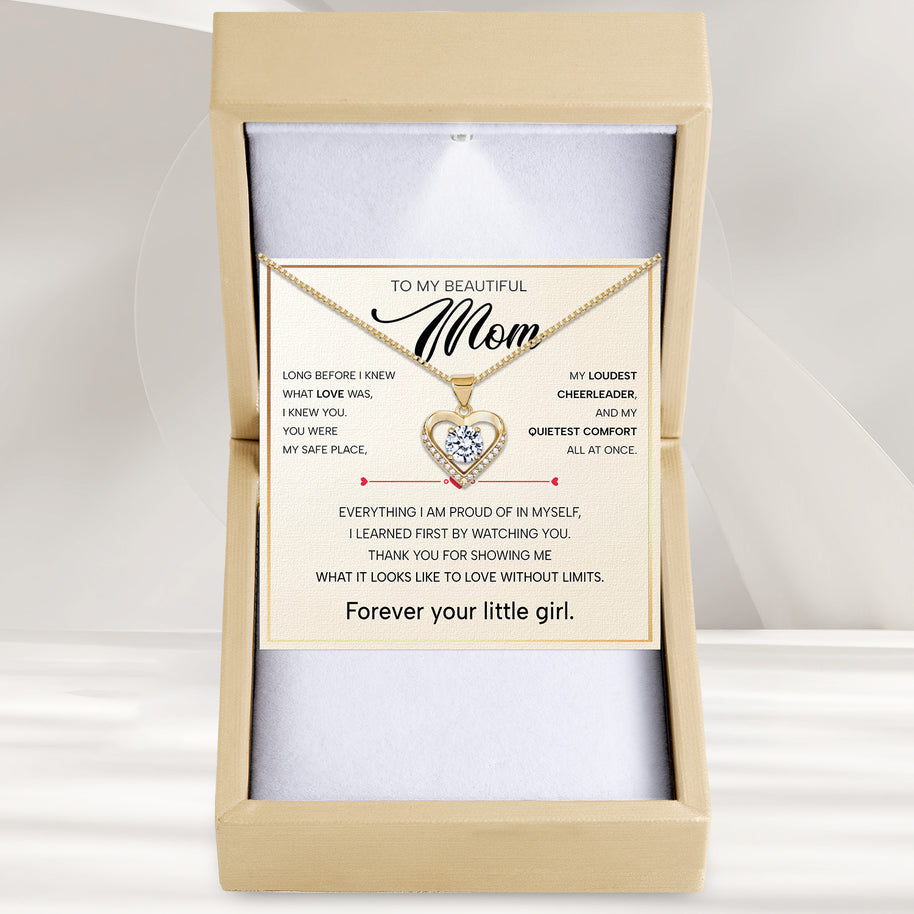To My Mom Necklace from Daughter - Forever Your Little Girl