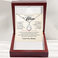 Sparkling Pearl Pendant Necklace for Mom - A Daughter's Timeless Love in Every Shine - Always Be Your Little Girl