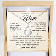 Sparkling Pearl Pendant Necklace for Mom - A Daughter's Timeless Love in Every Shine - Love Unconditionally