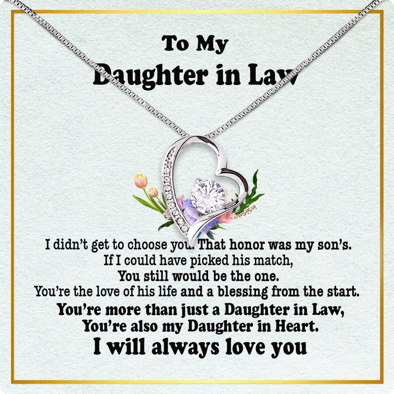 Daughter-In-Law Necklace: Whispers of Love, Spoken From the Heart