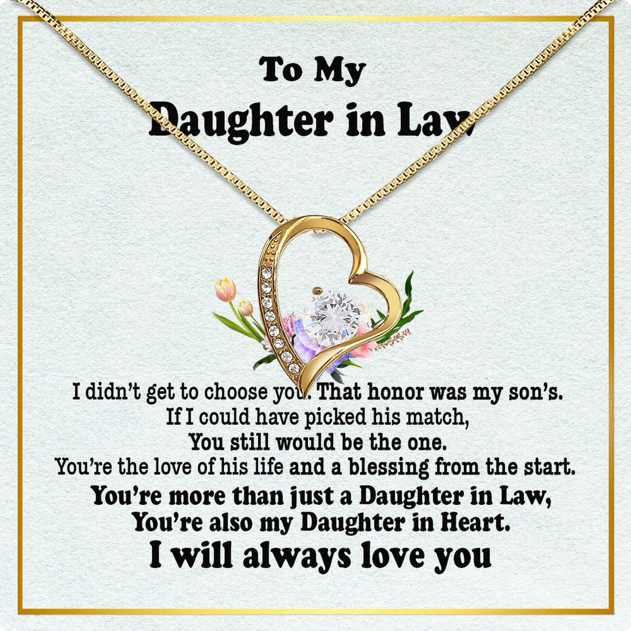 Daughter-In-Law Necklace: Whispers of Love, Spoken From the Heart