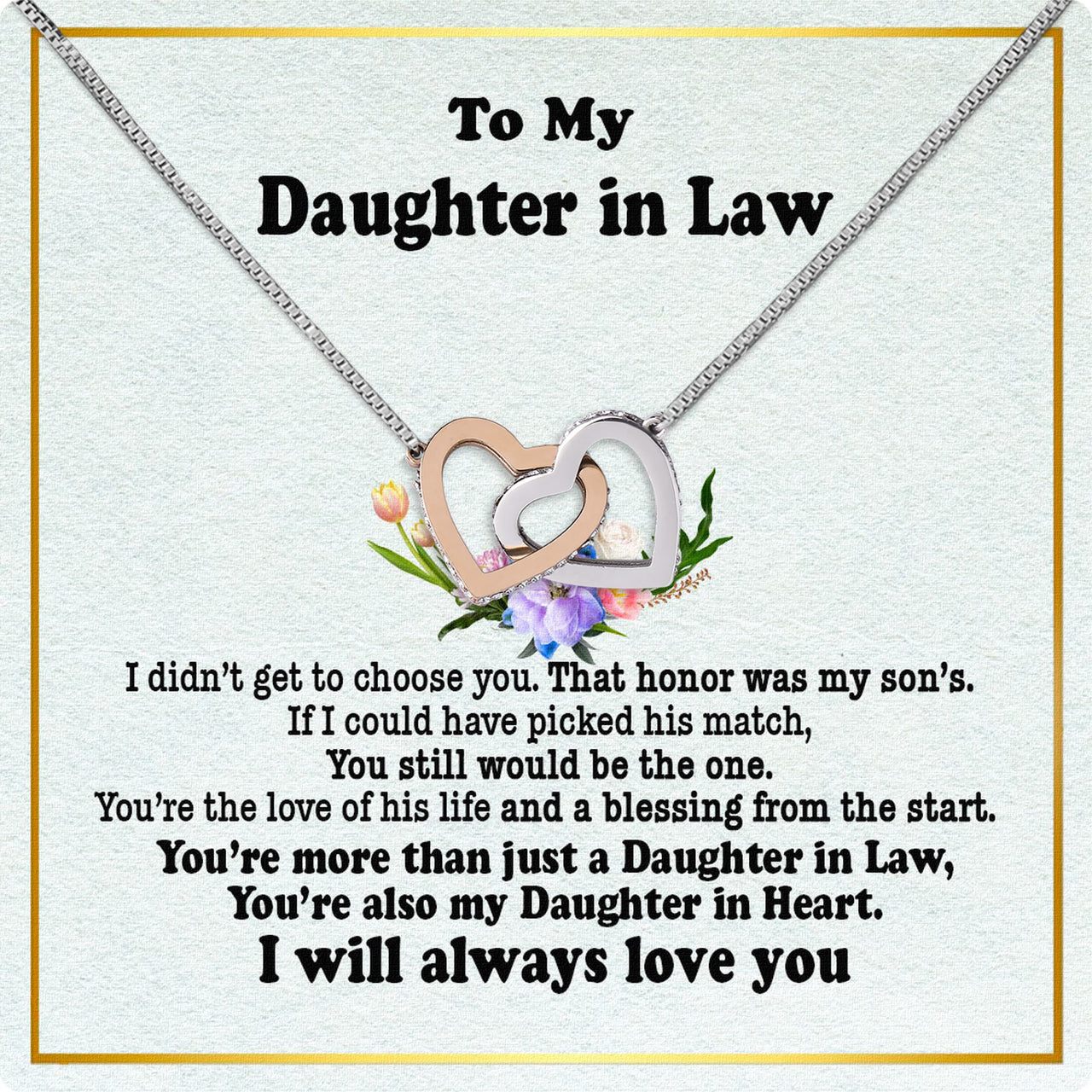 Daughter-In-Law Necklace: Whispers of Love, Spoken From the Heart