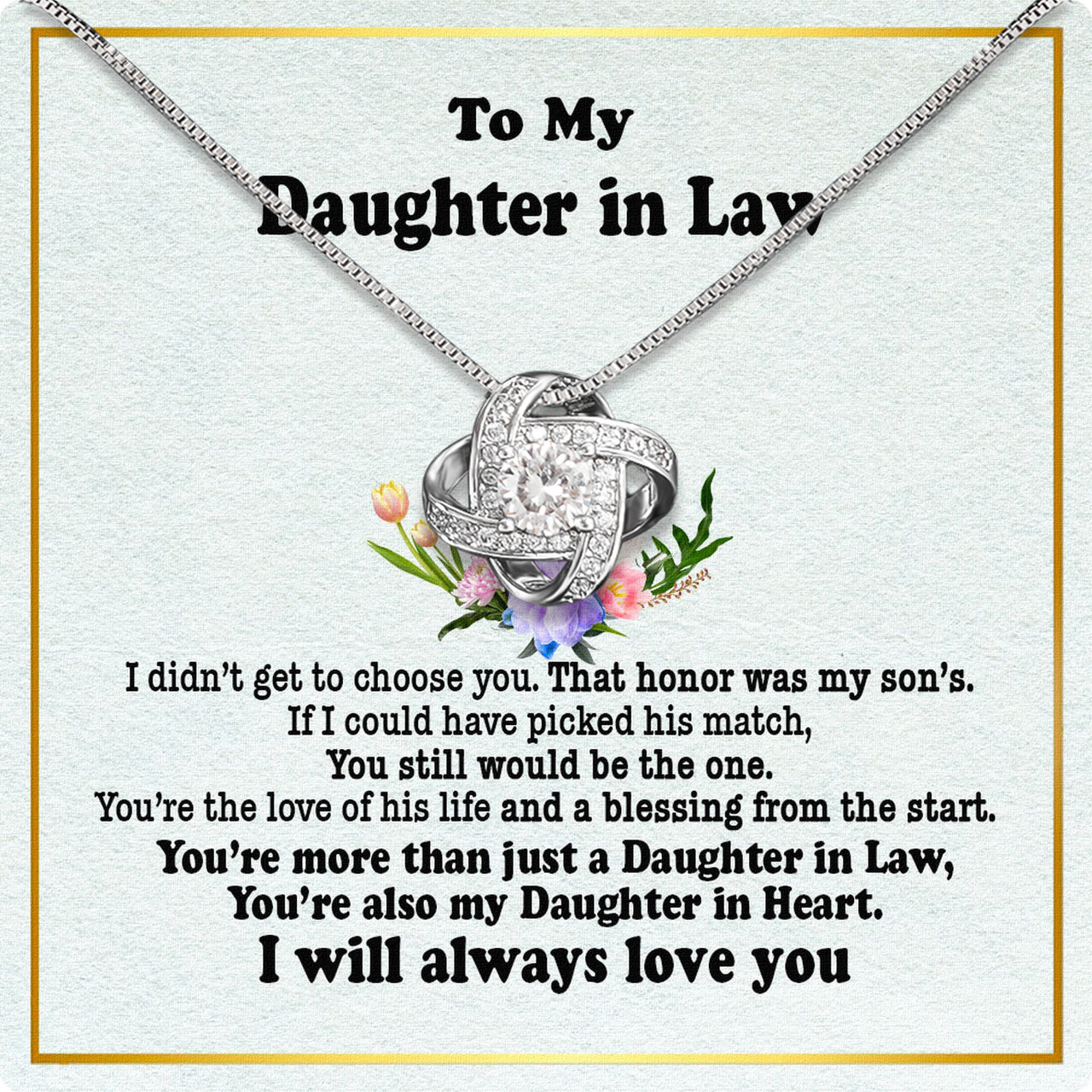 Daughter-In-Law Necklace: Whispers of Love, Spoken From the Heart