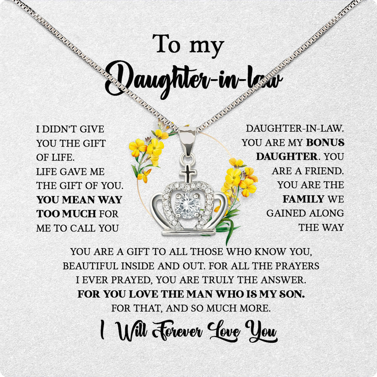 Daughter-In-Law Necklace: Whispers of Love, Spoken From the Heart