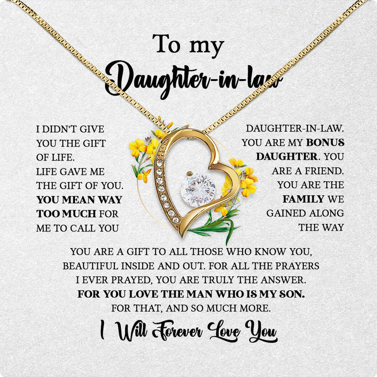 Daughter-In-Law Necklace: Whispers of Love, Spoken From the Heart