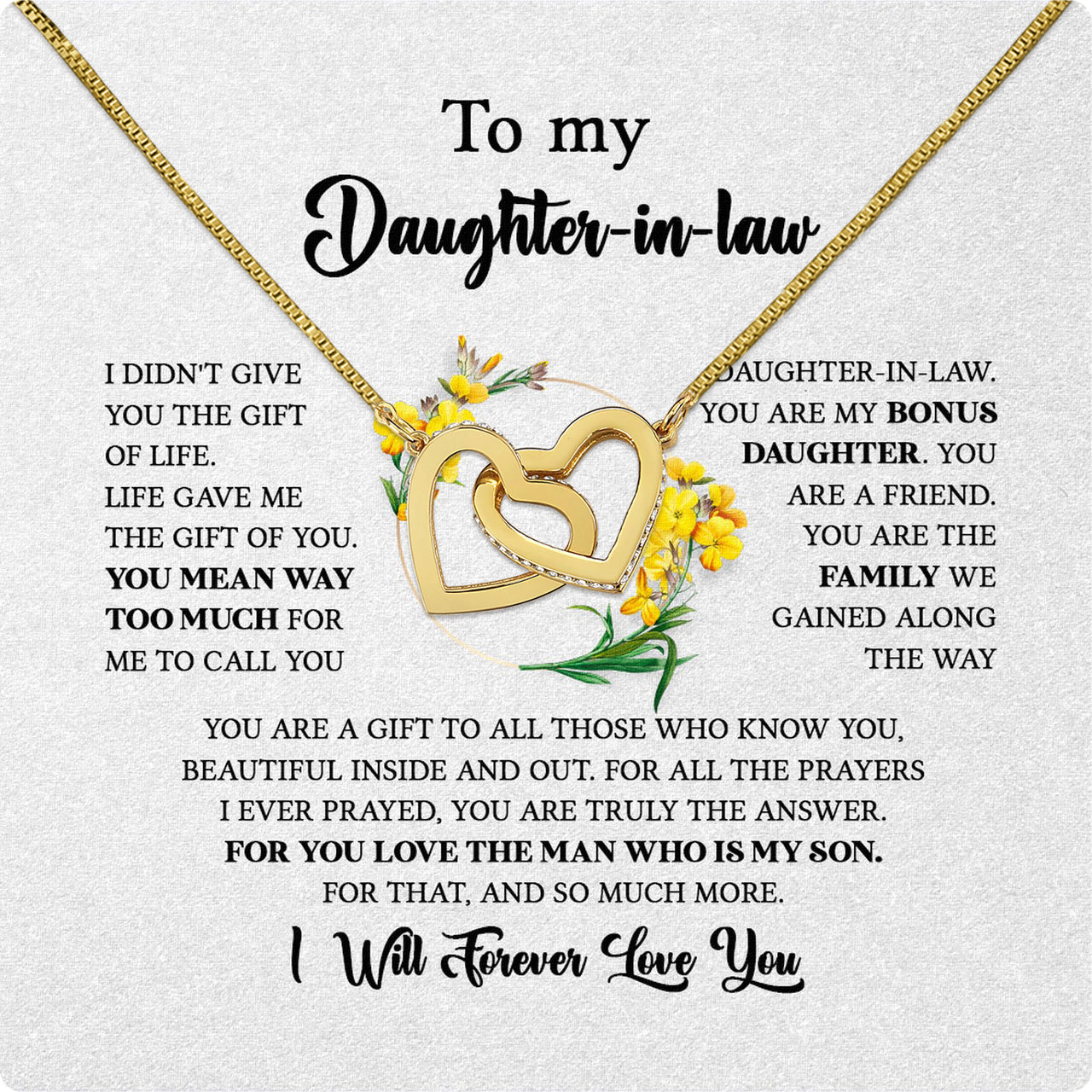 Daughter-In-Law Necklace: Whispers of Love, Spoken From the Heart