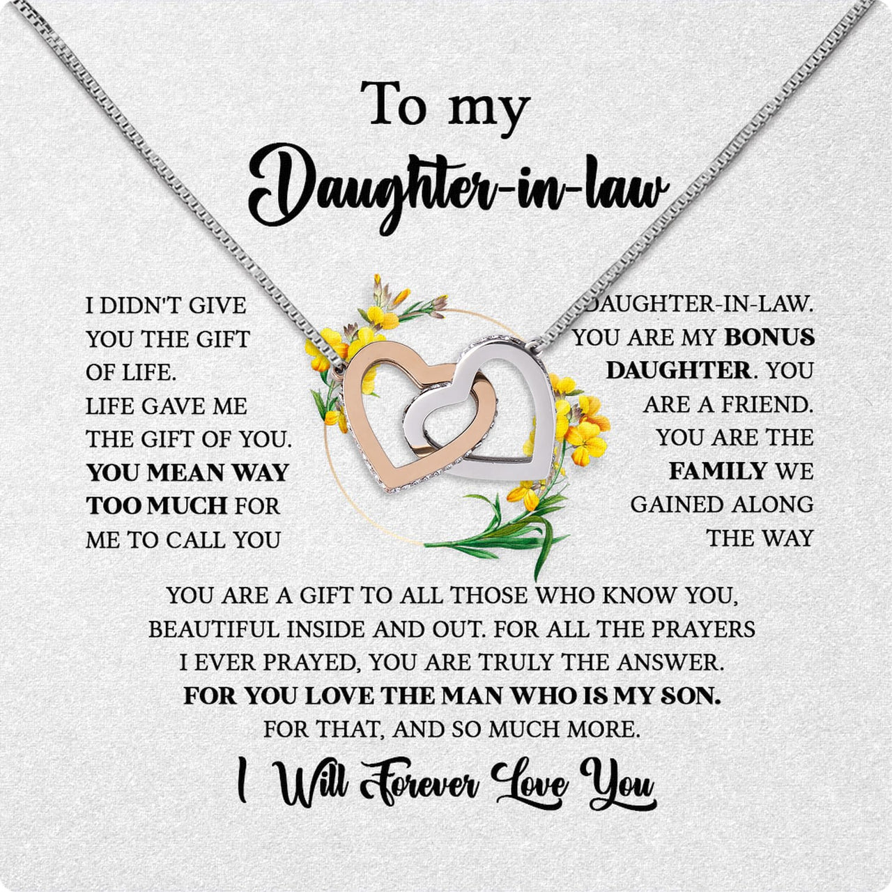 Daughter-In-Law Necklace: Whispers of Love, Spoken From the Heart