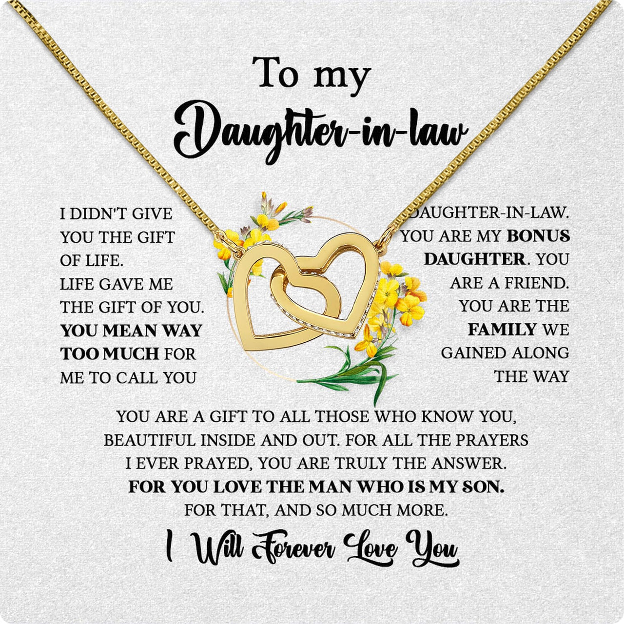 Daughter-In-Law Necklace: Whispers of Love, Spoken From the Heart