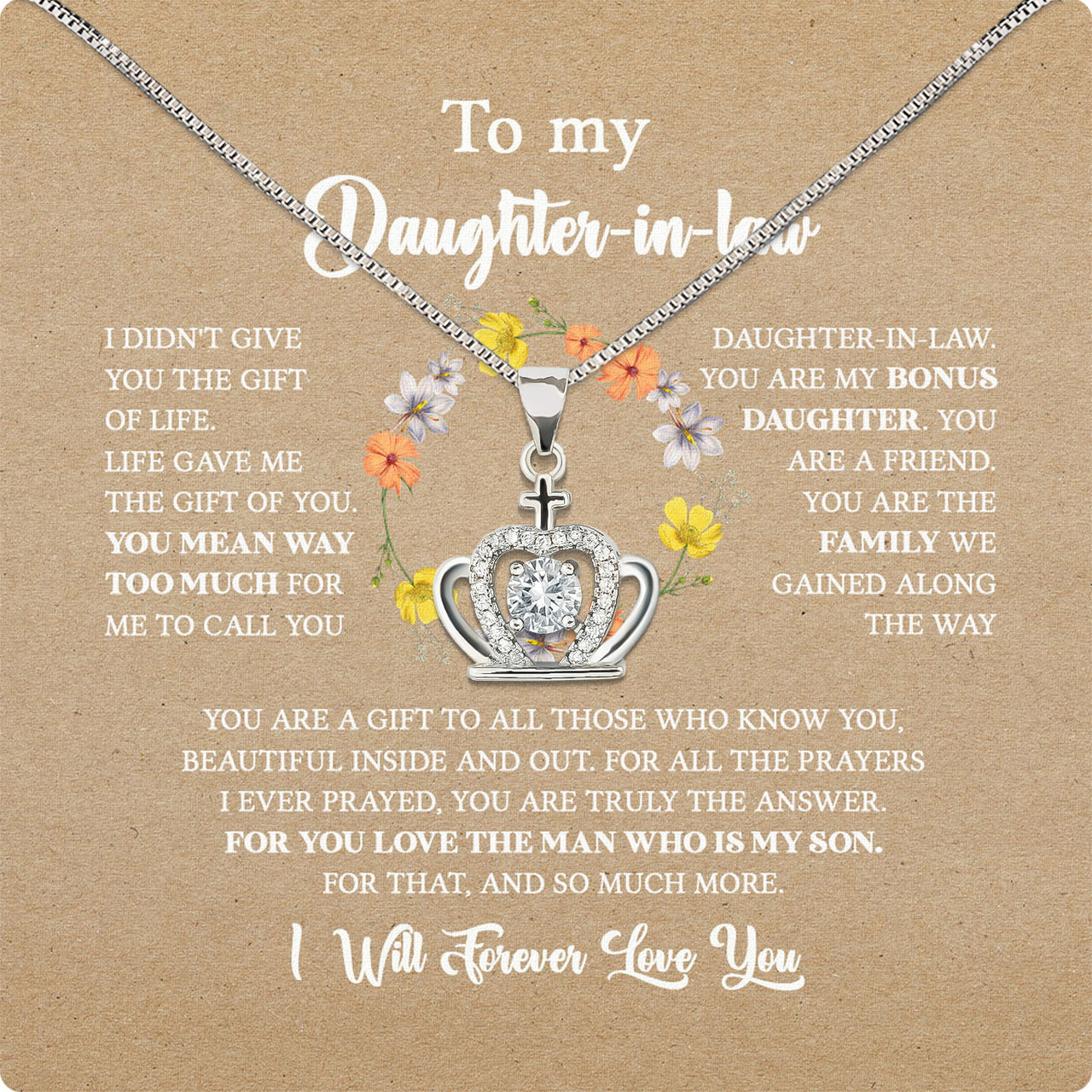 Daughter-In-Law Necklace: Whispers of Love, Spoken From the Heart