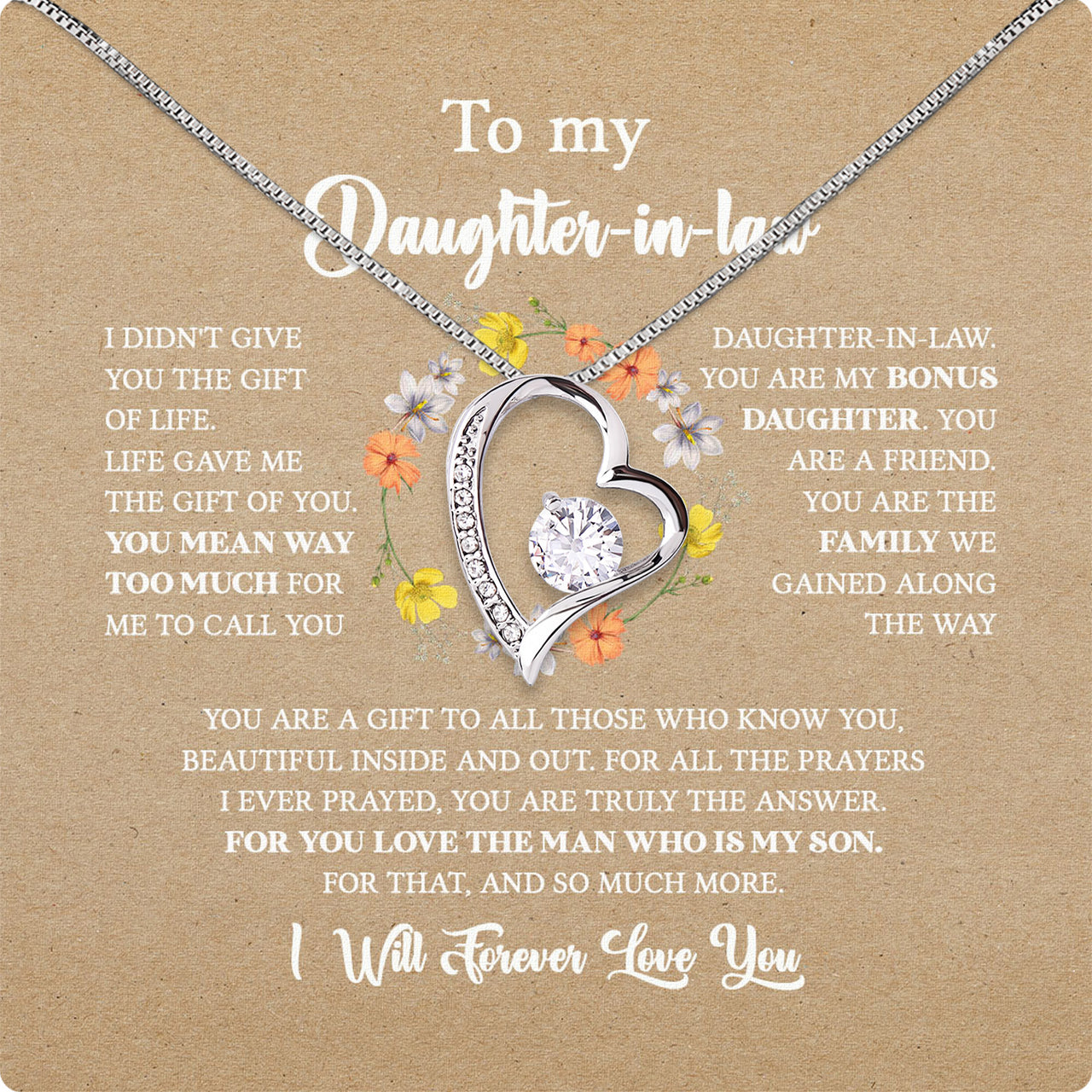 Daughter-In-Law Necklace: Whispers of Love, Spoken From the Heart