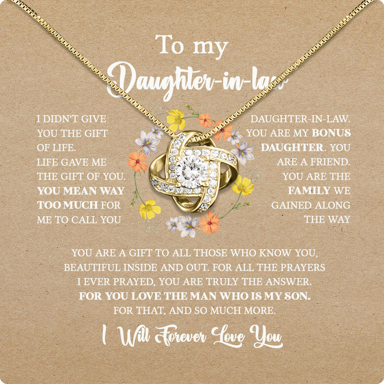 Daughter-In-Law Necklace: Whispers of Love, Spoken From the Heart