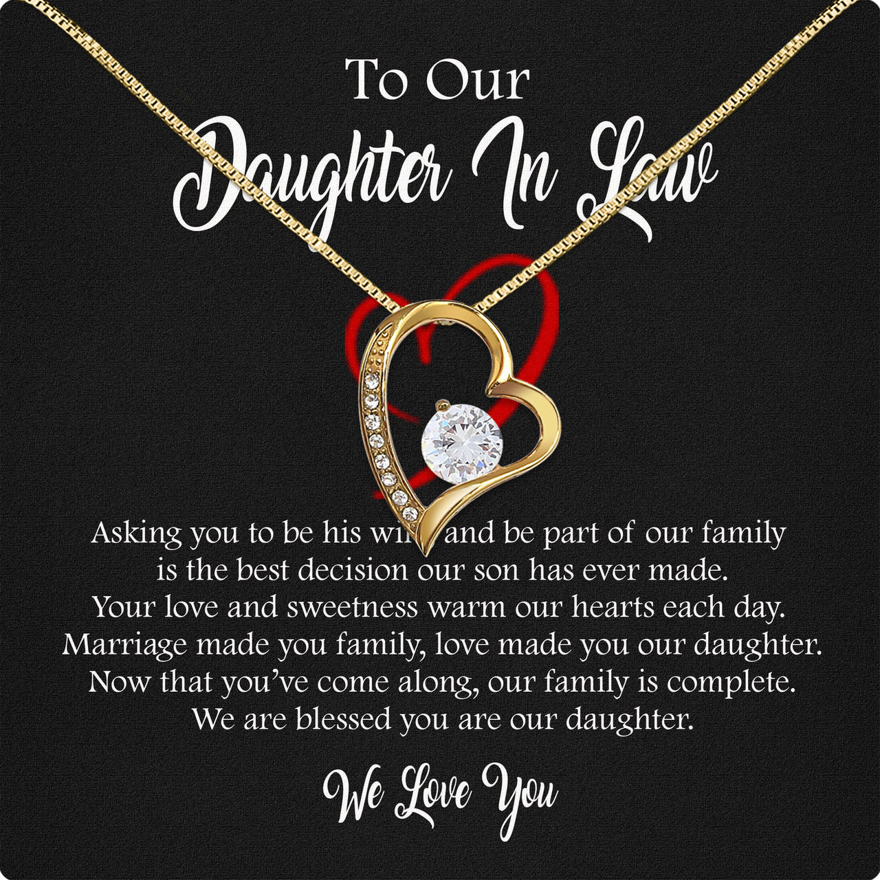 Daughter-In-Law Necklace: Whispers of Love, Spoken From the Heart