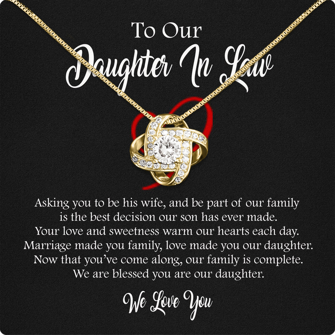 Daughter-In-Law Necklace: Whispers of Love, Spoken From the Heart