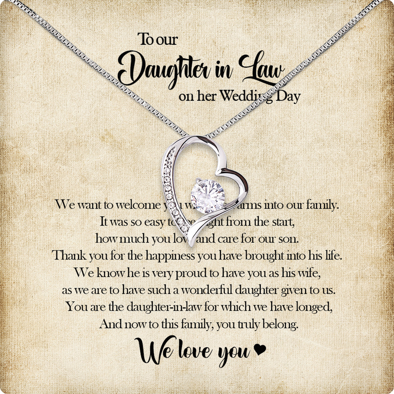 Daughter-In-Law Necklace: Whispers of Love, Spoken From the Heart