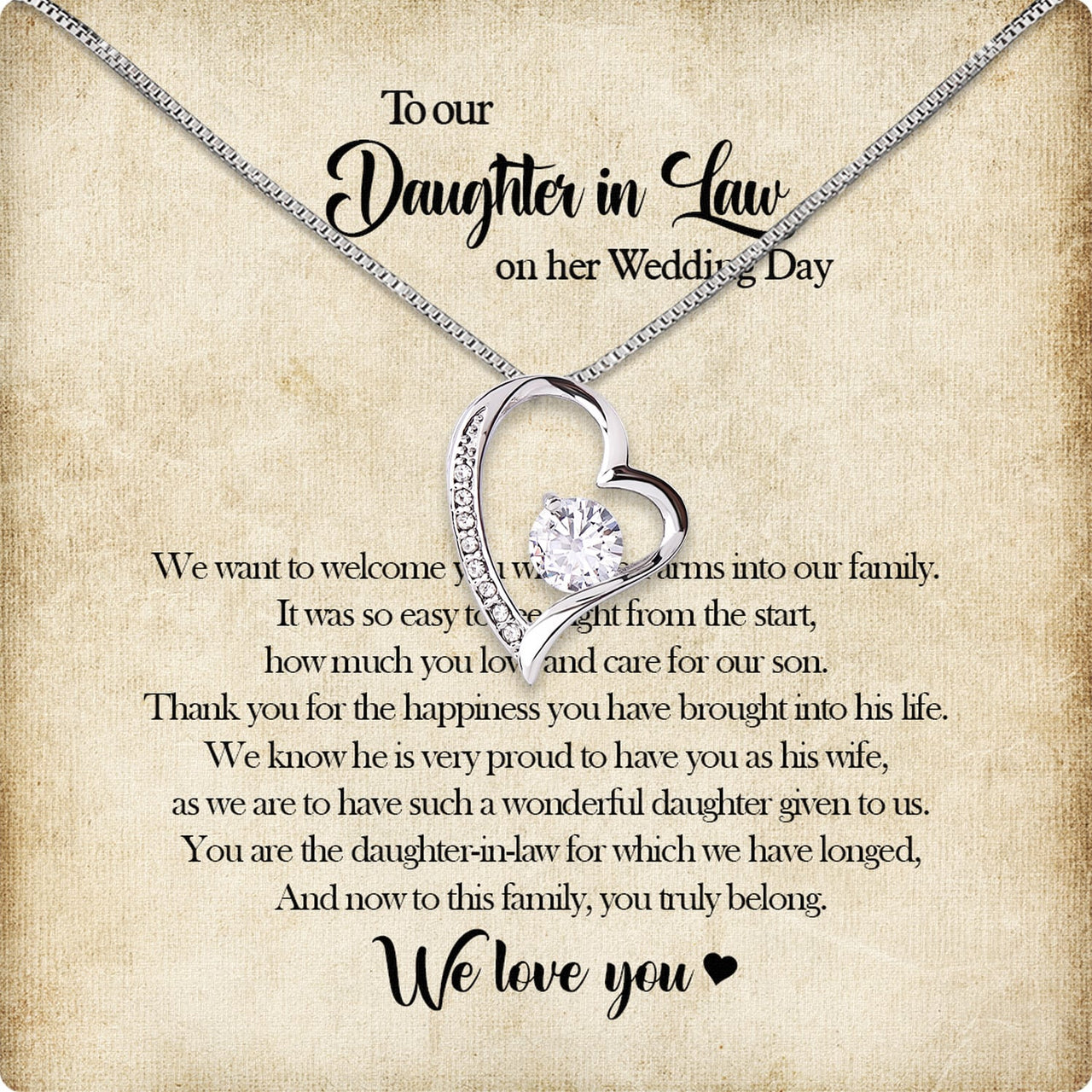 Daughter-In-Law Necklace: Whispers of Love, Spoken From the Heart