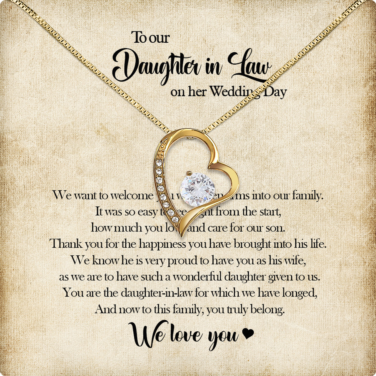 Daughter-In-Law Necklace: Whispers of Love, Spoken From the Heart