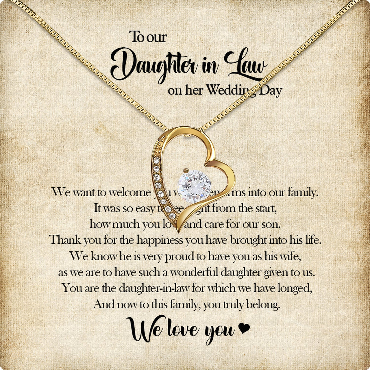 Daughter-In-Law Necklace: Whispers of Love, Spoken From the Heart