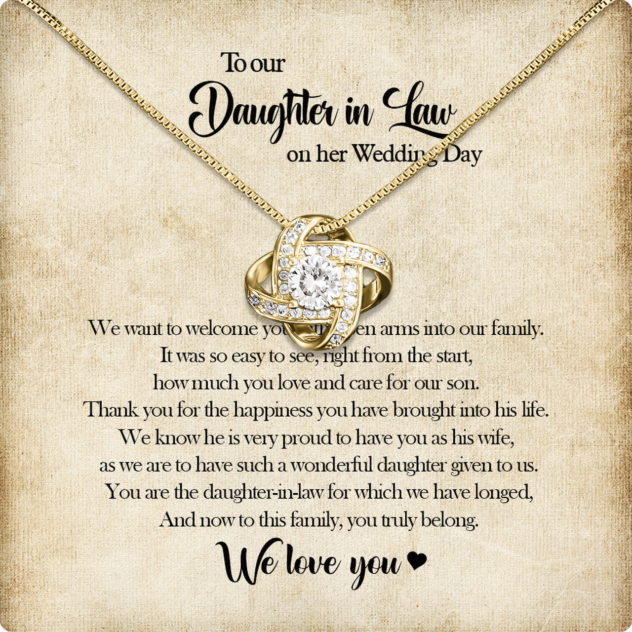 Daughter-In-Law Necklace: Whispers of Love, Spoken From the Heart