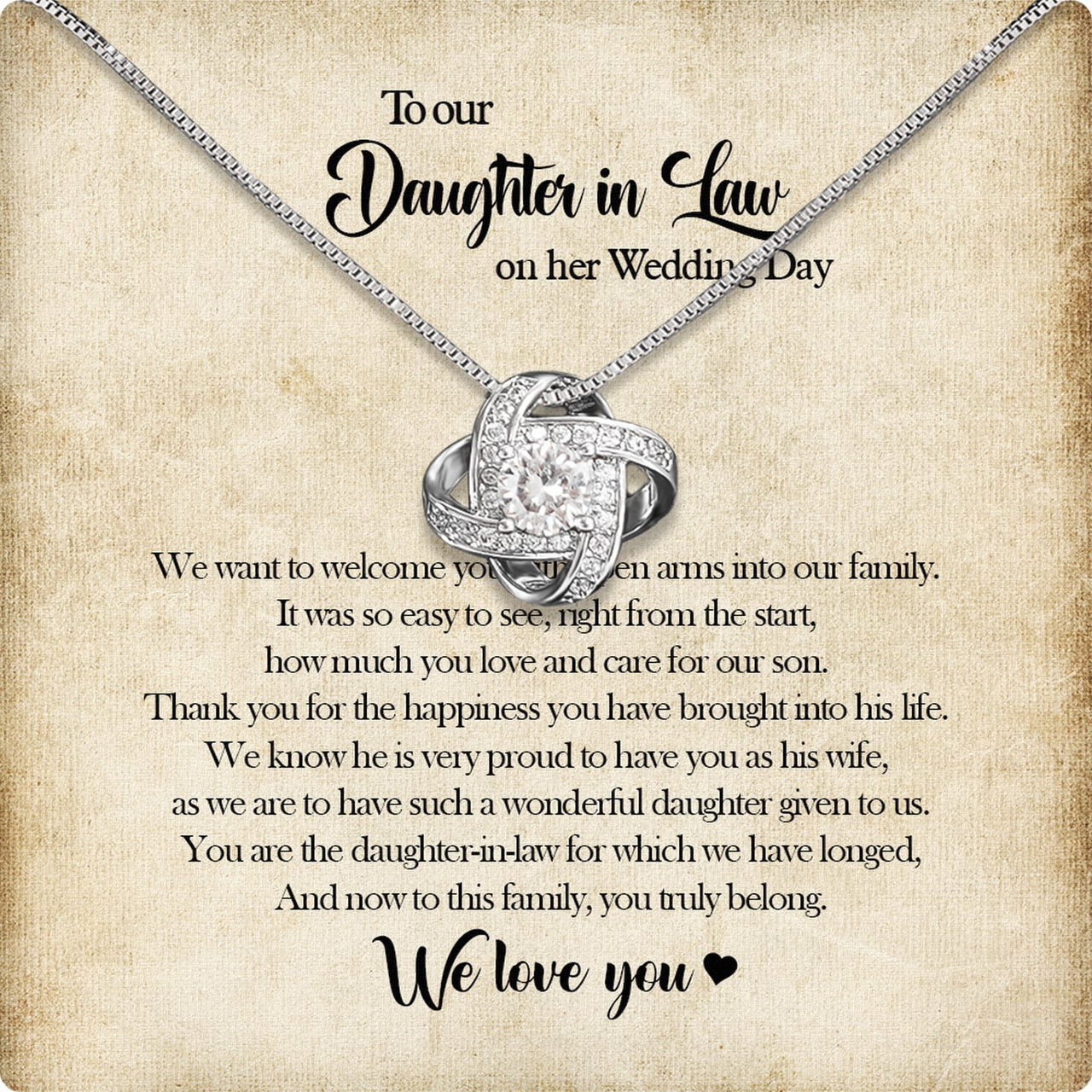 Daughter-In-Law Necklace: Whispers of Love, Spoken From the Heart