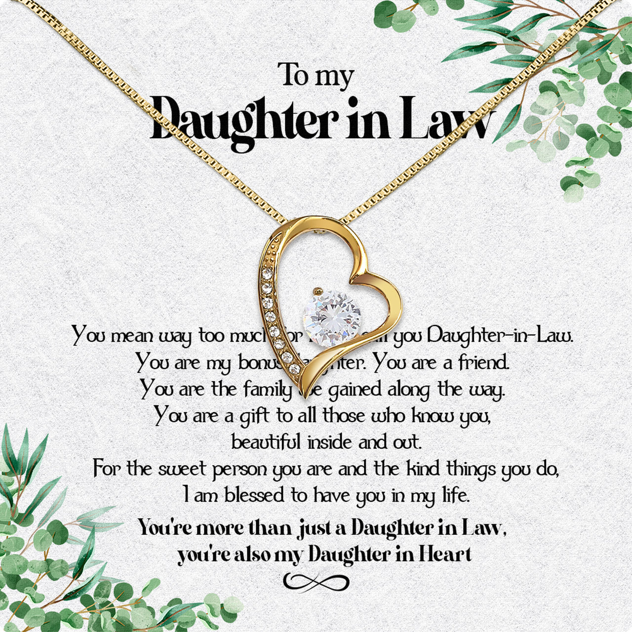 Daughter-In-Law Necklace: Whispers of Love, Spoken From the Heart