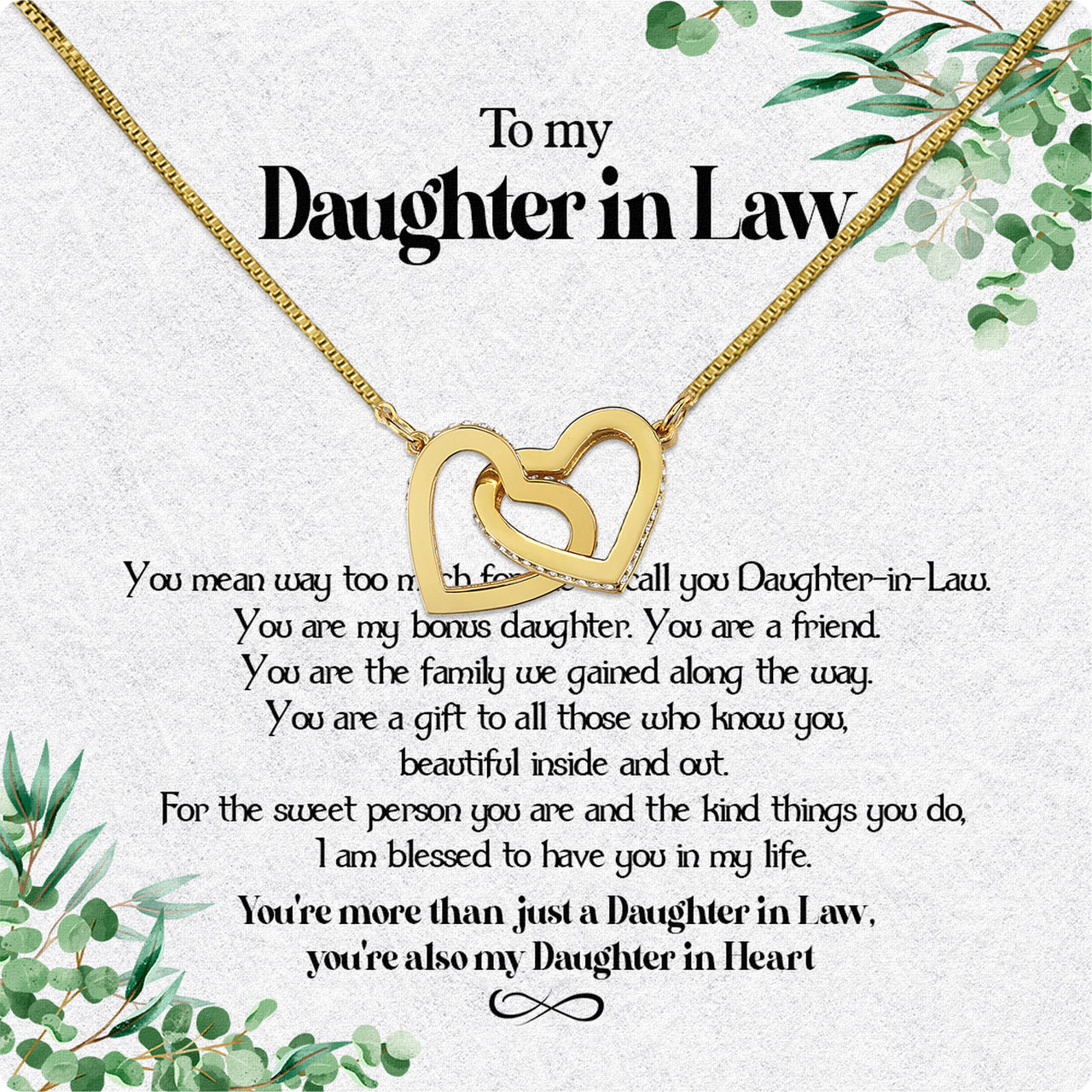 Daughter-In-Law Necklace: Whispers of Love, Spoken From the Heart