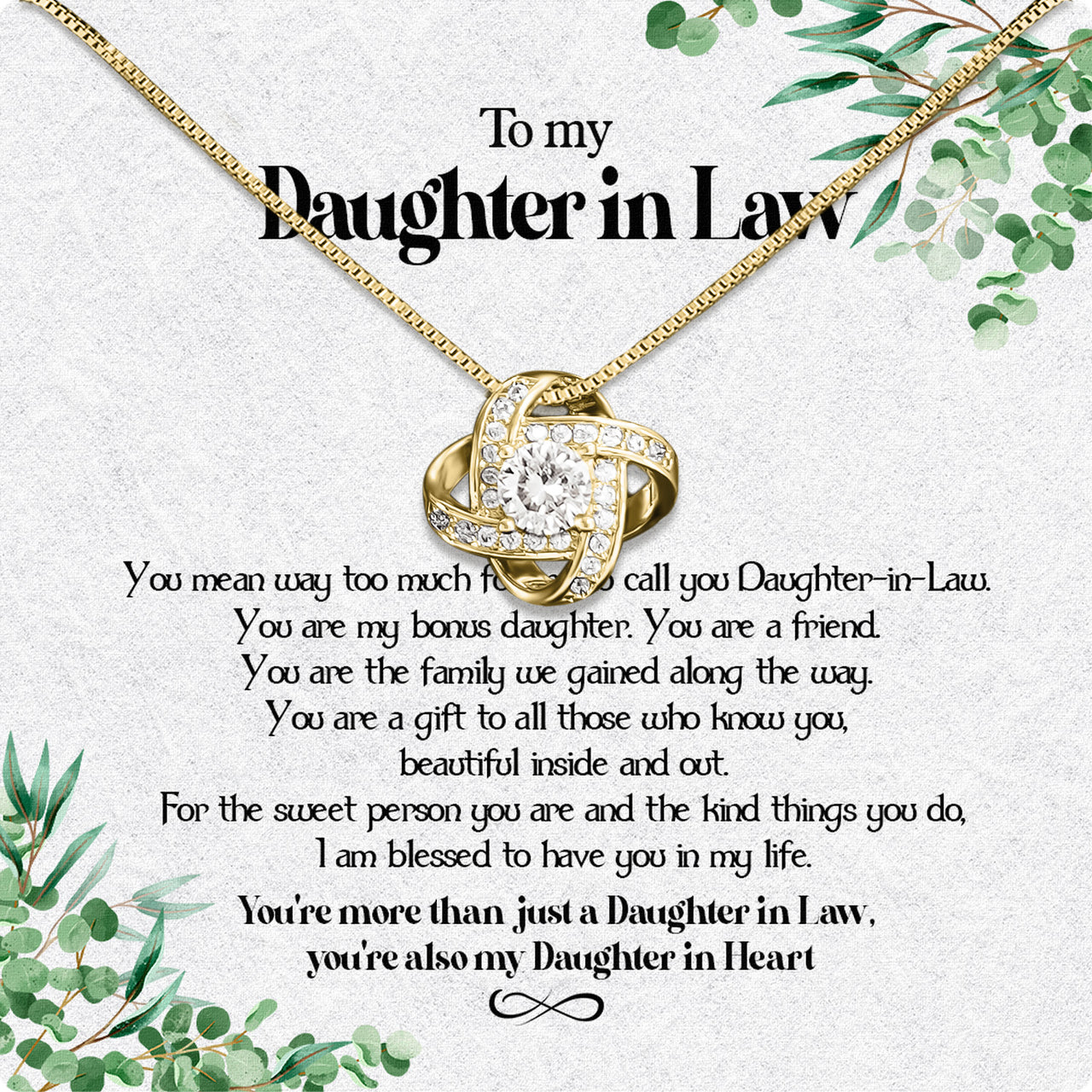 Daughter-In-Law Necklace: Whispers of Love, Spoken From the Heart