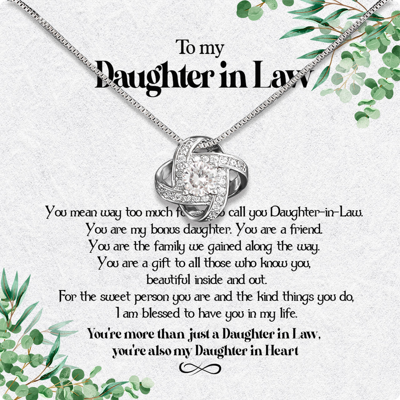 Daughter-In-Law Necklace: Whispers of Love, Spoken From the Heart