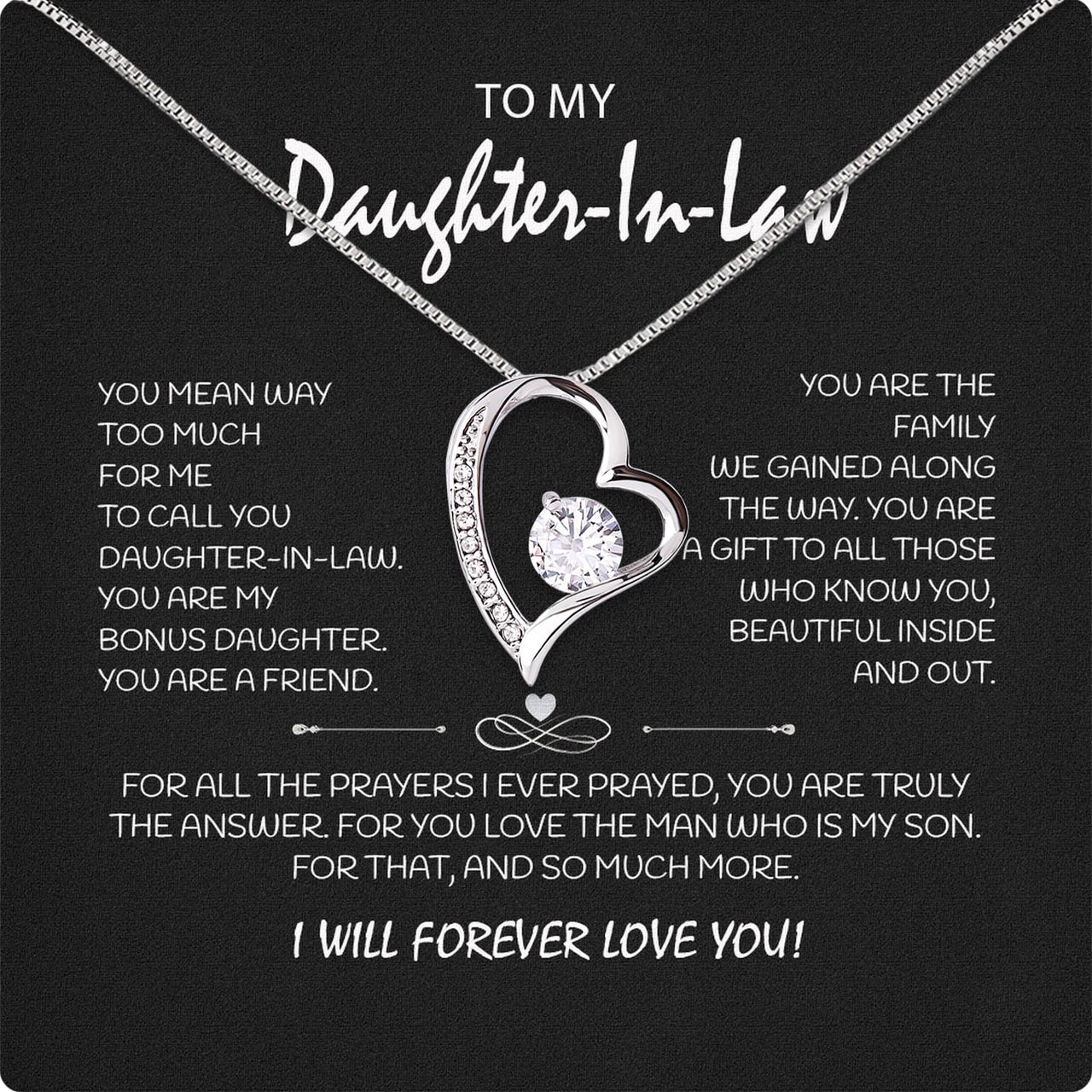 Daughter-In-Law Necklace: Whispers of Love, Spoken From the Heart