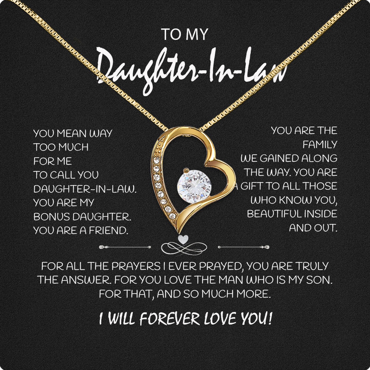 Daughter-In-Law Necklace: Whispers of Love, Spoken From the Heart