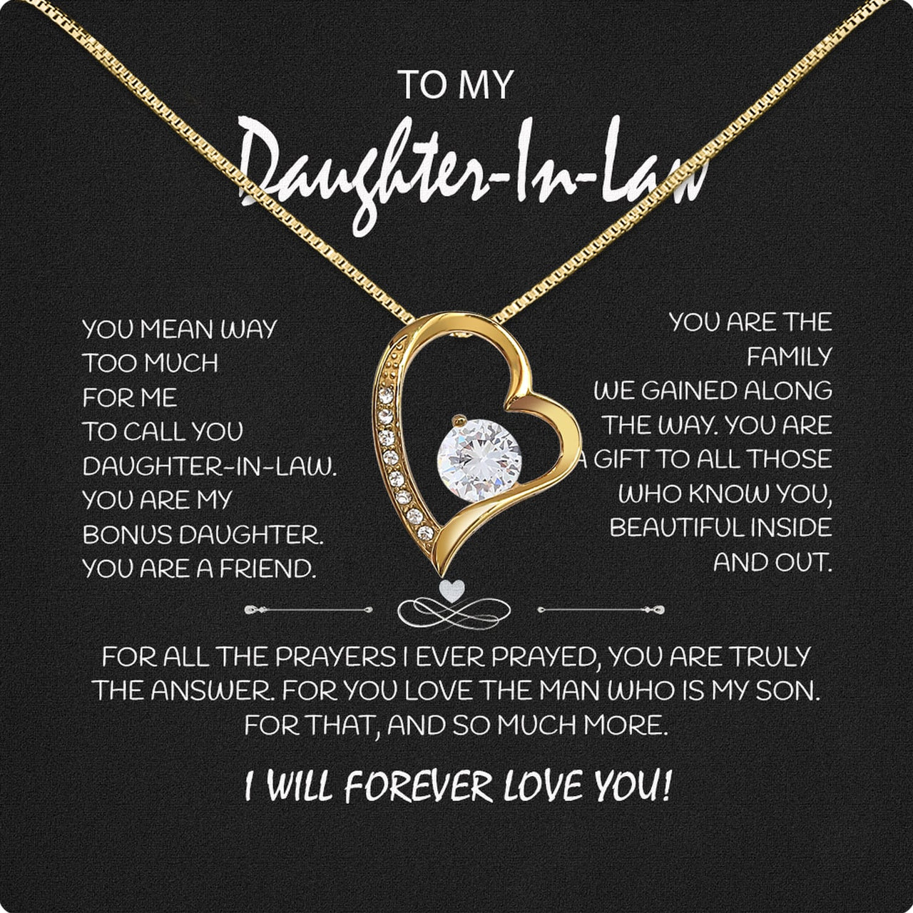 Daughter-In-Law Necklace: Whispers of Love, Spoken From the Heart