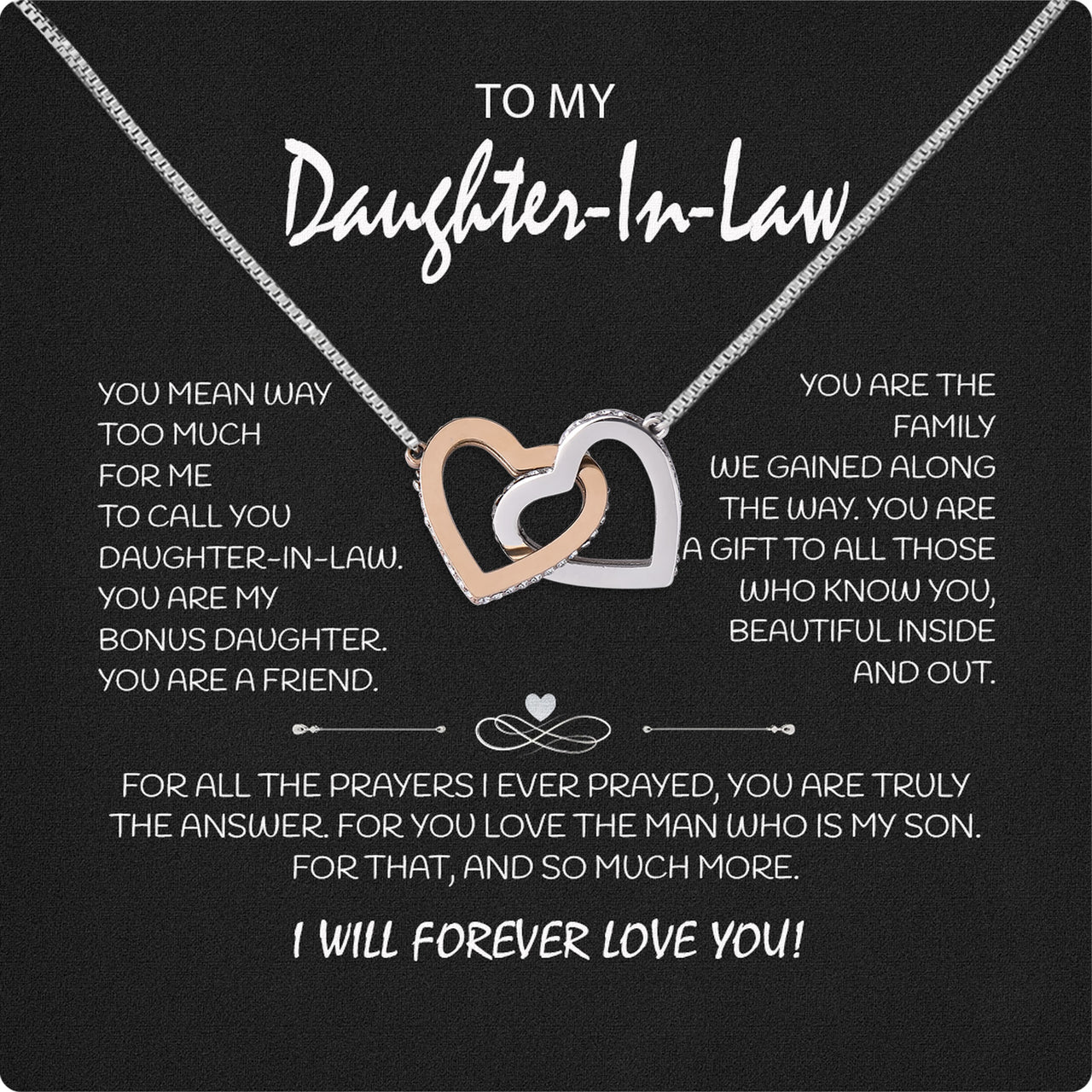 Daughter-In-Law Necklace: Whispers of Love, Spoken From the Heart