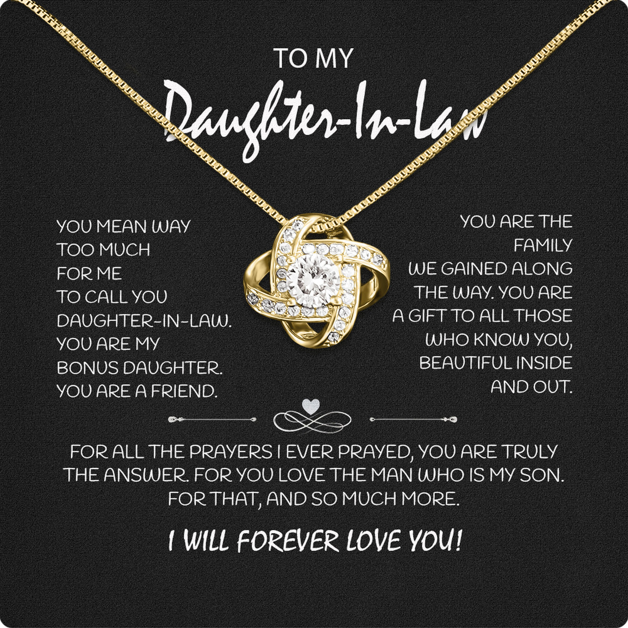 Daughter-In-Law Necklace: Whispers of Love, Spoken From the Heart